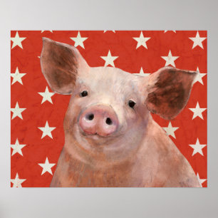 Poster Ferme patriotique - Cochon