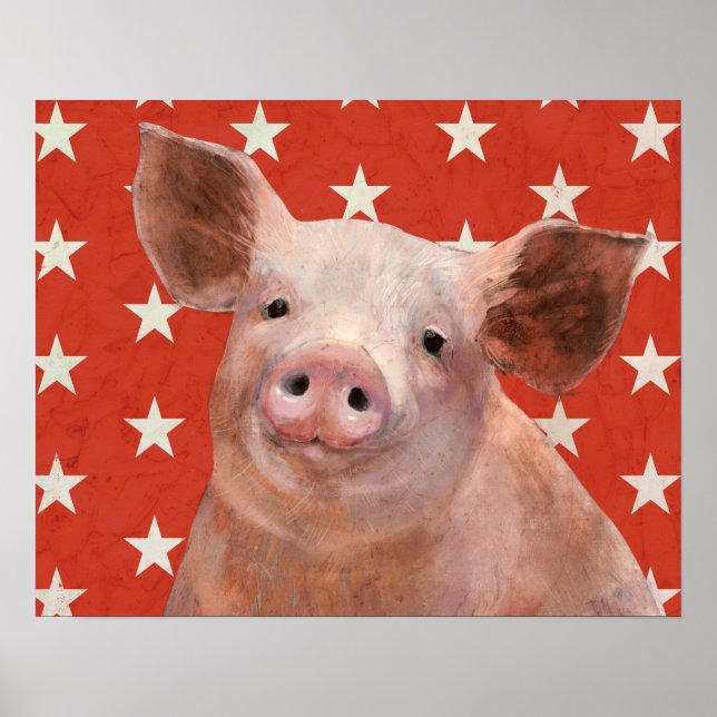 Poster Ferme patriotique - Cochon (Devant)