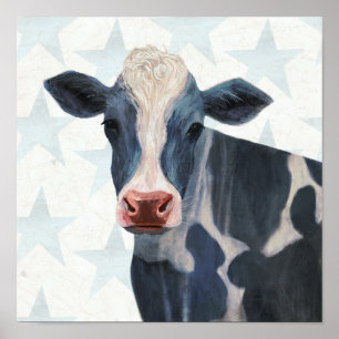 Poster Ferme patriotique - vache