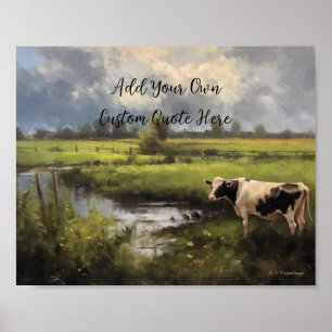 Poster Ferme pâturage esthétique devis personnalisable