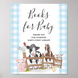 Poster Ferme Pays Baby shower Livres Pour Bébé Signal