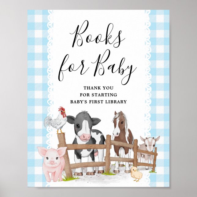 Poster Ferme Pays Baby shower Livres Pour Bébé Signal (Devant)