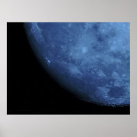 Fermer la Pleine lune photo en bleu
