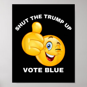 Poster Fermer Le Vote Trump Blue Réélire Le Président Bid