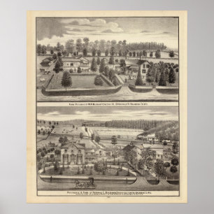 Poster Fermes et résidences de WR Blodgett et