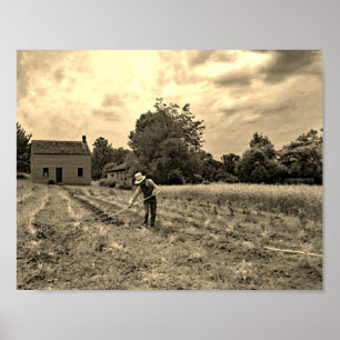 Poster Fermier vintage Séphia Photographie