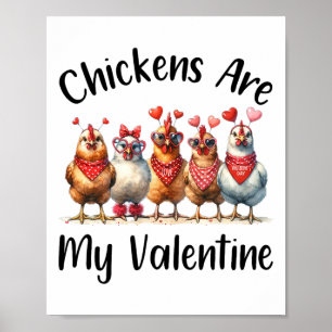 Poster Fermiers Drôles - Hommes Femmes Le Poulet Est Ma S