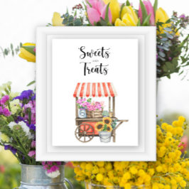 Poster fermiers fleur baby shower - bonbons et friandises
