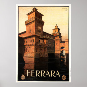 Poster FERRARA NORD ITALIE Vintage voyage