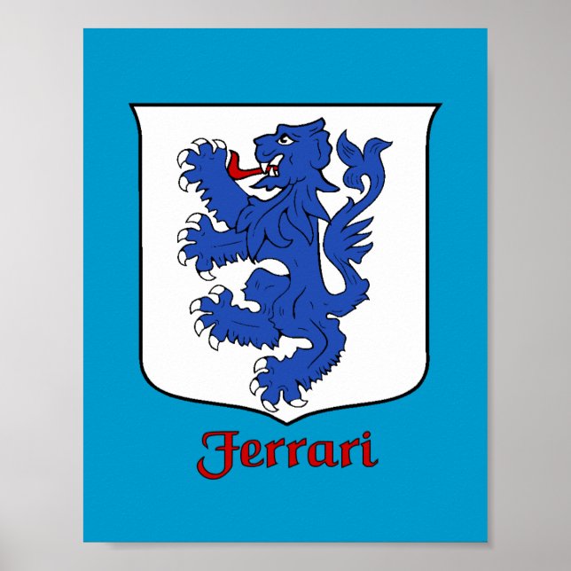 Poster Ferrari Family Shield Print (Devant)