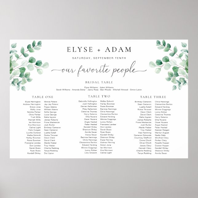 Poster Ferras Greenery 3 Banquet Planche à mousse (Devant)