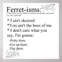Ferret-isms & Sayings Imprimer