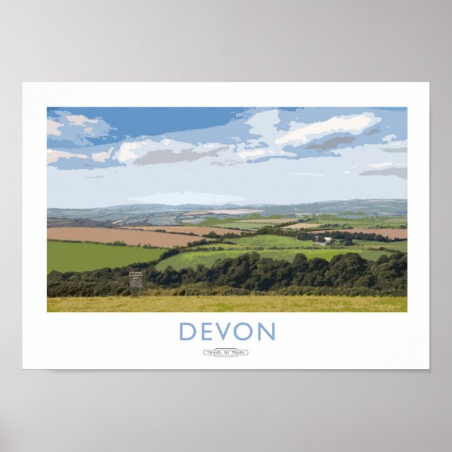 Poster ferroviaire Devon (Devant)