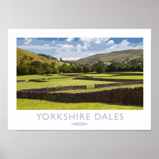 Poster ferroviaire Yorkshire Dales (Devant)