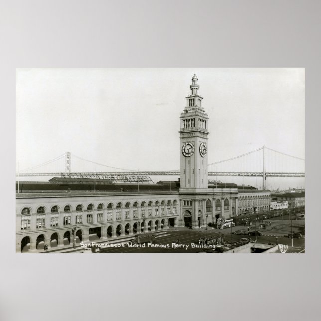 Poster Ferry Building, San Francisco Vintage (Devant)