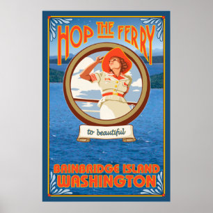 Poster Ferry pour femme - Bainbridge Island, WA