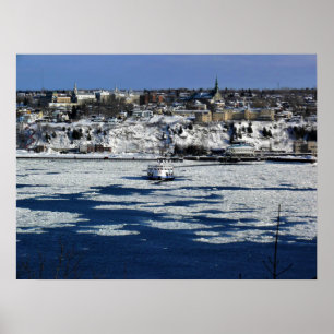 Poster Ferry sur le fleuve Saint-Laurent (Québec)