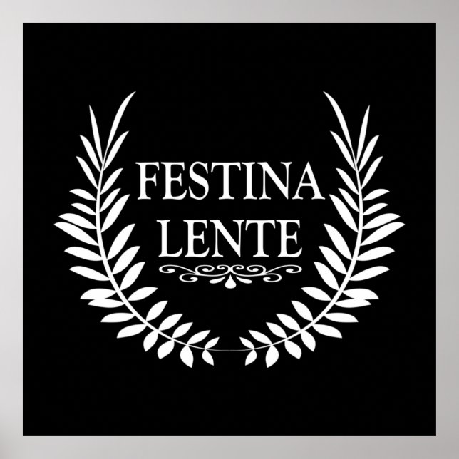 Poster festina lente (Devant)