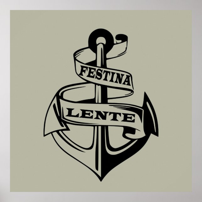 Poster festina lente (Devant)