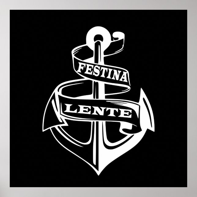 Poster Festina lente (Devant)