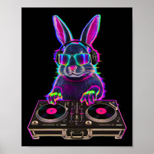 Poster Festival de House Music Lapin Dj Techno Rave Edm E