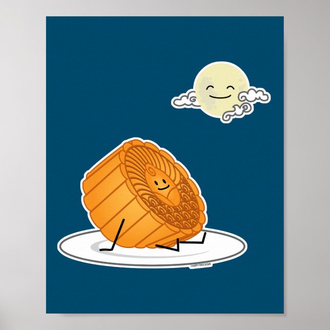 Poster Festival de la mi-automne Gâteau de lune lunaire m (Devant)