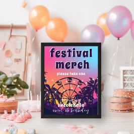 Poster Festival de musique | Sweet 16 Festival Merch Sign