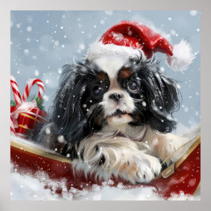 Poster Festival de Noël de Chien Chin Japonais