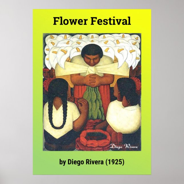 Poster Festival des fleurs de Diego Rivera (1925) (Devant)