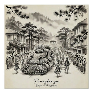 Poster Festival Panagbenga Baguio Philippines Fête des Fl