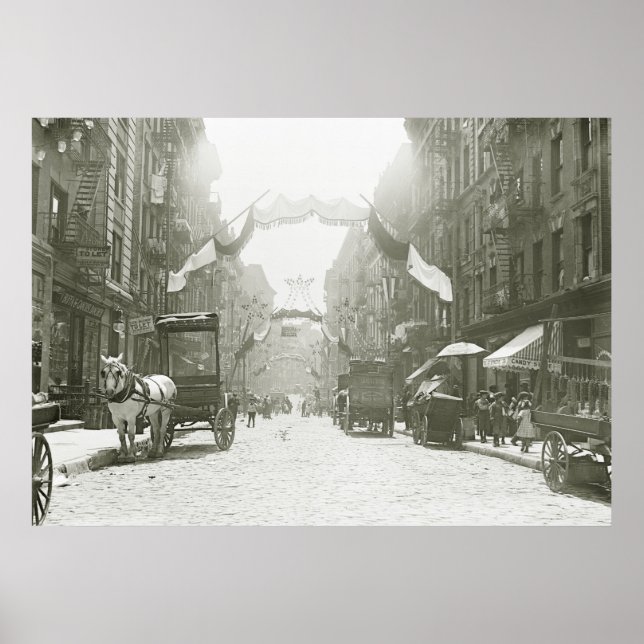 Poster Festival religieux de Mott Street, 1908 (Devant)