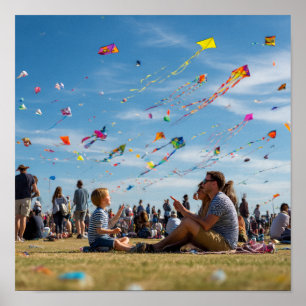 Poster Festival Vibrant de cerfs-volants - Cerfs-volants 