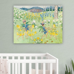 Poster Festival vintage des fleurs par Elsa Beskow