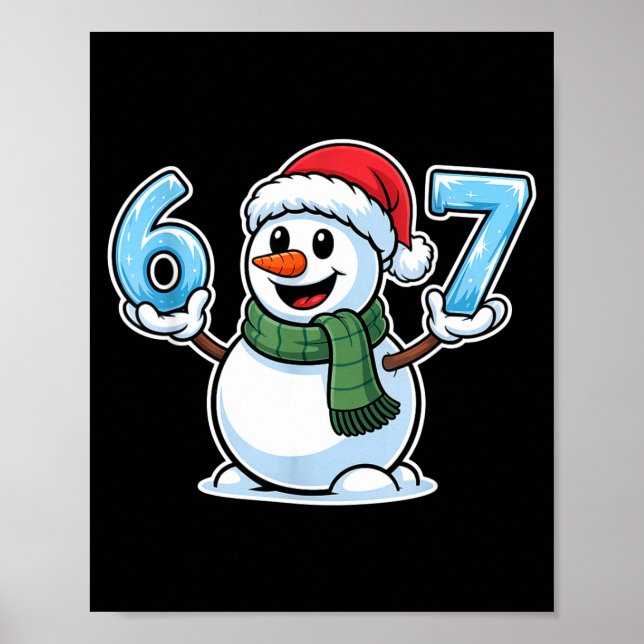 Poster Festive Snowman Christmas Winter Cheer 67 Number  (Devant)