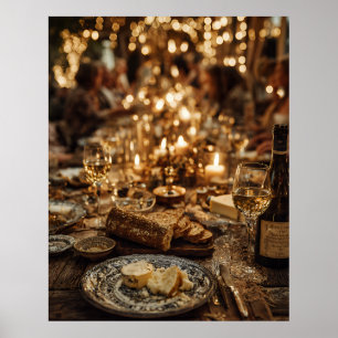 Poster Fête au vin et au pain à la bougée