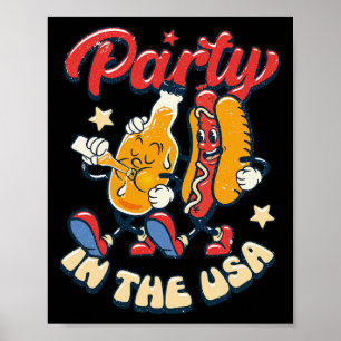 Poster Fête Aux Etats-Unis 4 juillet Fête De L'Indépendan