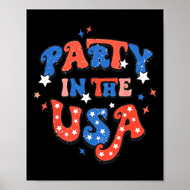 Poster Fête Aux Etats-Unis 4 juillet Fête De L'Indépendan (Devant)