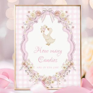 Poster Fête Bébé Silly Goose Devinez Combien de Bonbons