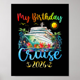 Poster Fête d'anniversaire croisière festive 2026 Hommes