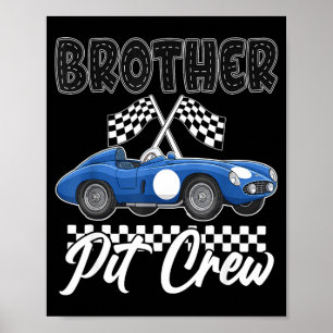 Poster Fête d'anniversaire de course de voiture de course