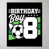 Fête d'anniversaire de football - Garçon de 8 ans