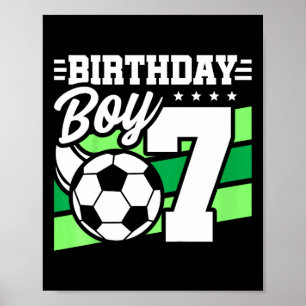 Poster Fête d'anniversaire de football pour enfants - Gar