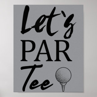 Poster Fête d'anniversaire de golf Big Sis Hole In One Go