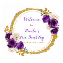 Fête d'anniversaire de l'élégante fleur violet fon