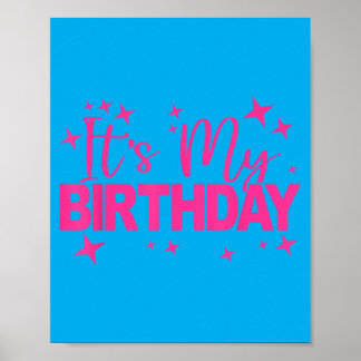 Poster Fête d'anniversaire Femmes et filles Joli annivers