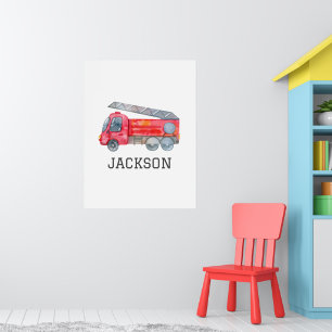 Poster Fête d'anniversaire personnalisée pour camions à f