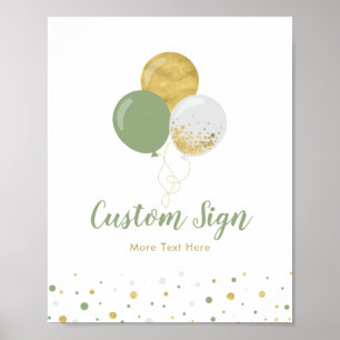 Poster Fête d'anniversaire personnalisée pour enfants ave