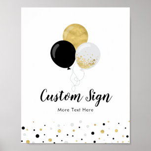 Poster Fête d'anniversaire personnalisée pour enfants ave