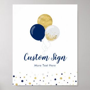Poster Fête d'anniversaire personnalisée pour enfants ave