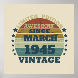 Poster Fête d'anniversaire personnalisée quatre-vingts vi